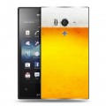 Дизайнерский пластиковый чехол для Sony Xperia acro S Пузырьки пива