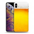 Дизайнерский силиконовый чехол для Iphone Xs Max Пузырьки пива