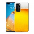 Дизайнерский пластиковый чехол для Huawei P40 Пузырьки пива