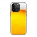 Дизайнерский силиконовый чехол для Iphone 14 Pro Пузырьки пива