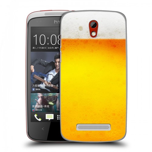 Дизайнерский пластиковый чехол для HTC Desire 500 Пузырьки пива