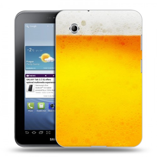 Дизайнерский силиконовый чехол для Samsung Galaxy Tab 2 7.0 Пузырьки пива