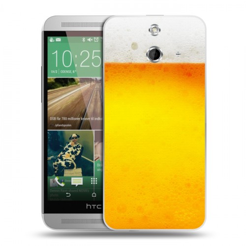 Дизайнерский пластиковый чехол для HTC One E8 Пузырьки пива