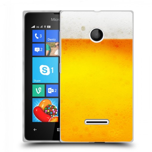 Дизайнерский пластиковый чехол для Microsoft Lumia 435 Пузырьки пива