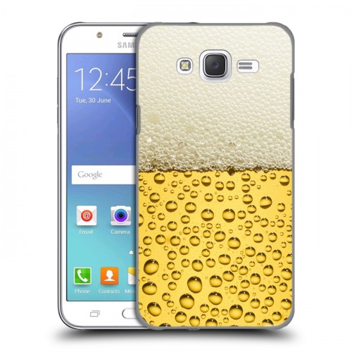 Дизайнерский пластиковый чехол для Samsung Galaxy J5 Пузырьки пива