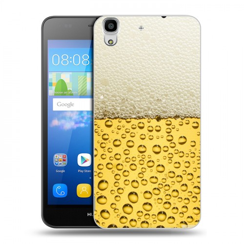 Дизайнерский пластиковый чехол для Huawei Y6 Пузырьки пива