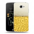 Дизайнерский силиконовый чехол для LG K5 Пузырьки пива
