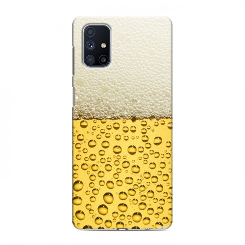 Дизайнерский силиконовый с усиленными углами чехол для Samsung Galaxy M51 Пузырьки пива