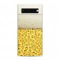 Дизайнерский силиконовый с усиленными углами чехол для Google Pixel 6 Пузырьки пива