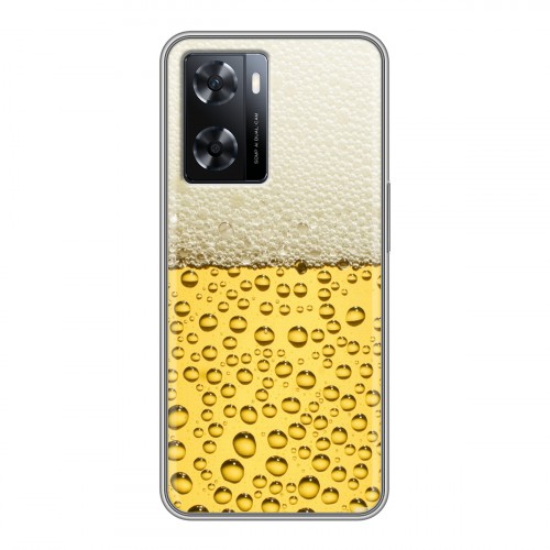 Дизайнерский пластиковый чехол для OPPO A57s Пузырьки пива