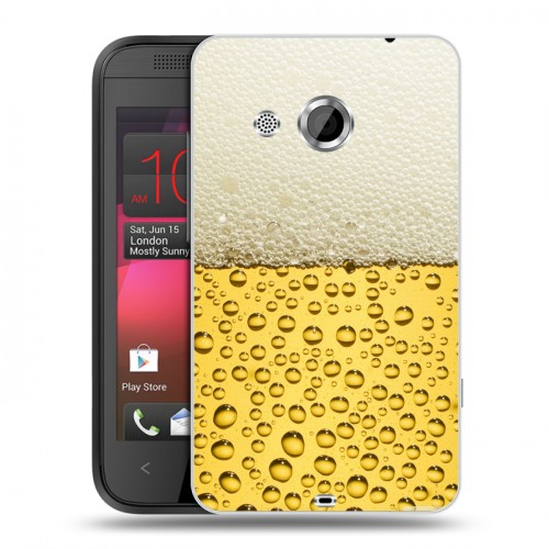 Дизайнерский пластиковый чехол для HTC Desire 200 Пузырьки пива