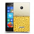 Дизайнерский пластиковый чехол для Microsoft Lumia 435 Пузырьки пива