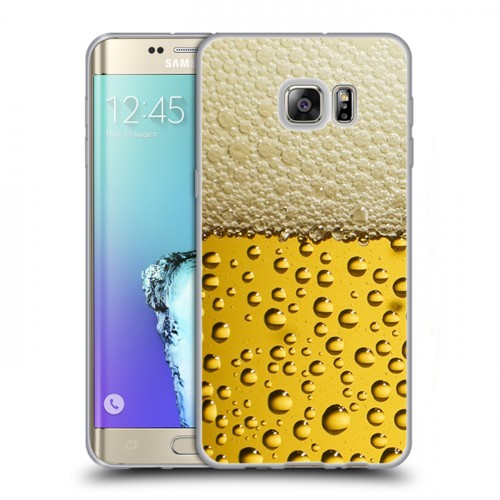 Дизайнерский пластиковый чехол для Samsung Galaxy S6 Edge Plus Пузырьки пива