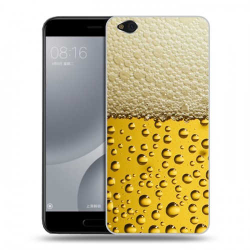 Дизайнерский пластиковый чехол для Xiaomi Mi5C Пузырьки пива
