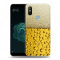 Дизайнерский силиконовый чехол для Xiaomi Mi A2 Пузырьки пива