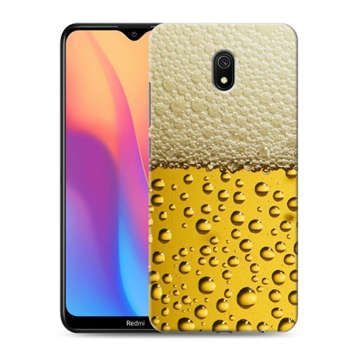 Дизайнерский силиконовый с усиленными углами чехол для Xiaomi RedMi 8A Пузырьки пива