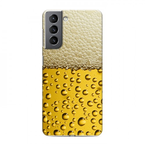 Дизайнерский пластиковый чехол для Samsung Galaxy S21 Пузырьки пива