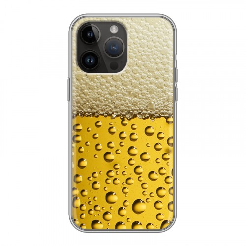 Дизайнерский силиконовый чехол для Iphone 14 Pro Max Пузырьки пива