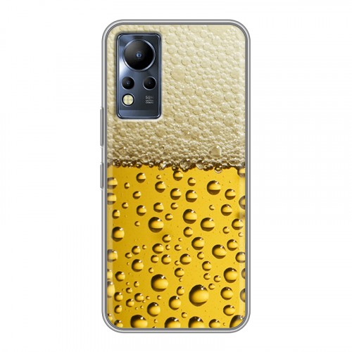 Дизайнерский силиконовый с усиленными углами чехол для Infinix Note 12 Пузырьки пива