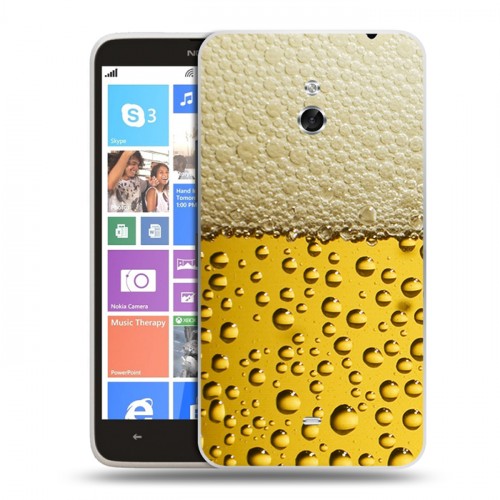 Дизайнерский пластиковый чехол для Nokia Lumia 1320 Пузырьки пива