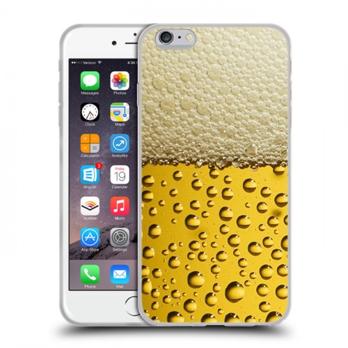 Дизайнерский силиконовый чехол для Iphone 6 Plus/6s Plus Пузырьки пива