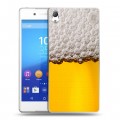 Дизайнерский пластиковый чехол для Sony Xperia Z3+ Пузырьки пива