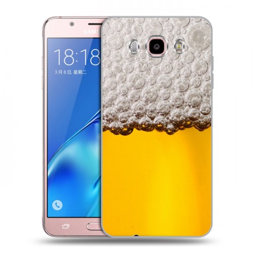 Дизайнерский силиконовый с усиленными углами чехол для Samsung Galaxy J5 (2016) Пузырьки пива