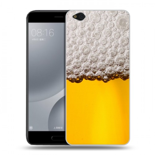 Дизайнерский пластиковый чехол для Xiaomi Mi5C Пузырьки пива