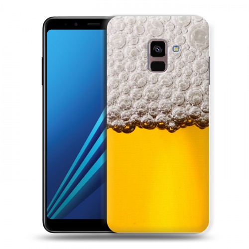 Дизайнерский пластиковый чехол для Samsung Galaxy A8 Plus (2018) Пузырьки пива