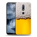 Дизайнерский пластиковый чехол для Nokia 6.1 Plus Пузырьки пива