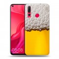 Дизайнерский пластиковый чехол для Huawei Nova 4 Пузырьки пива