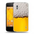 Дизайнерский пластиковый чехол для LG Google Nexus 4 Пузырьки пива