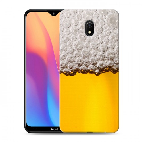 Дизайнерский силиконовый с усиленными углами чехол для Xiaomi RedMi 8A Пузырьки пива