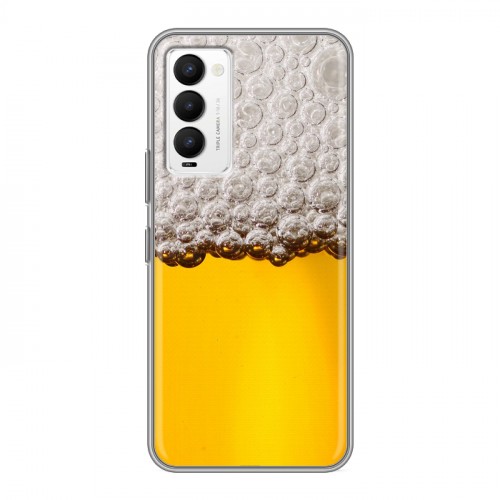 Дизайнерский силиконовый чехол для Tecno Camon 18 Пузырьки пива