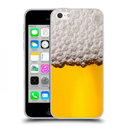 Дизайнерский пластиковый чехол для Iphone 5c Пузырьки пива