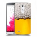 Дизайнерский пластиковый чехол для LG G3 (Dual-LTE) Пузырьки пива