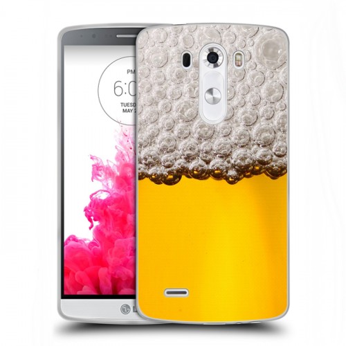 Дизайнерский пластиковый чехол для LG G3 (Dual-LTE) Пузырьки пива