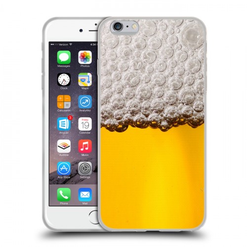 Дизайнерский силиконовый чехол для Iphone 6 Plus/6s Plus Пузырьки пива