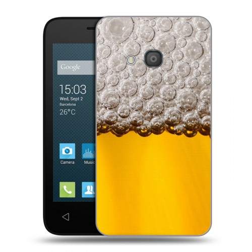 Дизайнерский пластиковый чехол для Alcatel One Touch Pixi 4 (4) Пузырьки пива