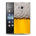 Дизайнерский пластиковый чехол для Sony Xperia acro S Пузырьки пива