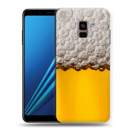 Дизайнерский пластиковый чехол для Samsung Galaxy A8 Plus (2018) Пузырьки пива