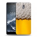 Дизайнерский пластиковый чехол для Nokia 3.1 Пузырьки пива