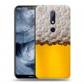 Дизайнерский силиконовый чехол для Nokia 6.1 Plus Пузырьки пива