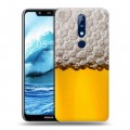 Дизайнерский пластиковый чехол для Nokia 5.1 Plus Пузырьки пива