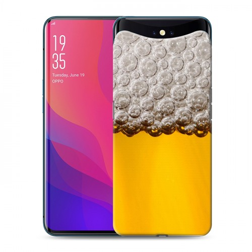 Дизайнерский силиконовый чехол для OPPO Find X Пузырьки пива