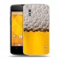 Дизайнерский пластиковый чехол для LG Google Nexus 4 Пузырьки пива