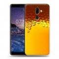 Дизайнерский пластиковый чехол для Nokia 7 Plus Пузырьки пива