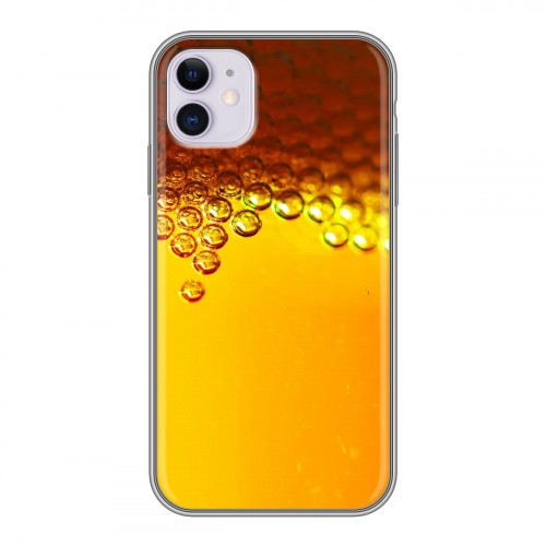 Дизайнерский силиконовый чехол для Iphone 11 Пузырьки пива