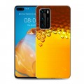 Дизайнерский пластиковый чехол для Huawei P40 Пузырьки пива