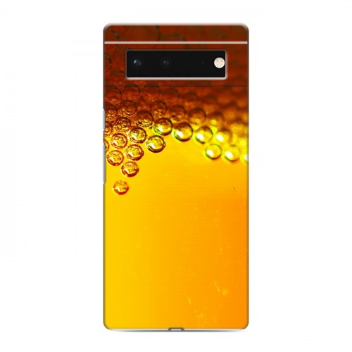 Дизайнерский силиконовый с усиленными углами чехол для Google Pixel 6 Пузырьки пива